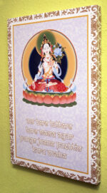 Fehér Tara mantra vászonkép - 40x60 cm - Image 3