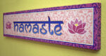 Namaste lótuszvirággal vászonkép - 90x20 cm - Image 3