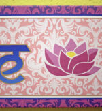 Namaste lótuszvirággal vászonkép - 90x20 cm - Image 2