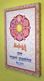 Om Mani Padme Hum mantra vászonkép - 40x60 cm - Image 3