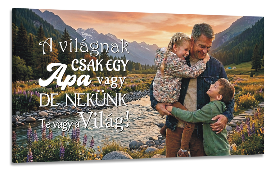 VK-EGYR-S-APNAP-40x60 Apák napi vászonkép - nem csak apák napjára 40x60 cm - Image 1